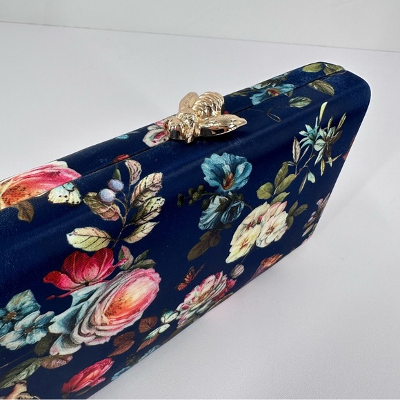 Satin Floral Clutch Crossbody Purse Two the Nines - Picture 3 of 13